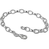 Pulsera de plata de ley 925 SilberDream Charm pulsera 17 cm para colgante Charm FC0100